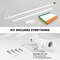 G128 Combo Pack: 5 Ft Tangle Free Aluminum Spinning Flagpole (White) & Ireland Irish Flag 2x3 Ft, LiteWeave Pro Series Printed 150D Polyester | Pole with Flag Included